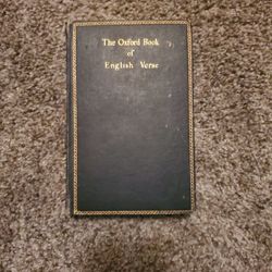 1925 Vintage Oxford Book Of English Verses