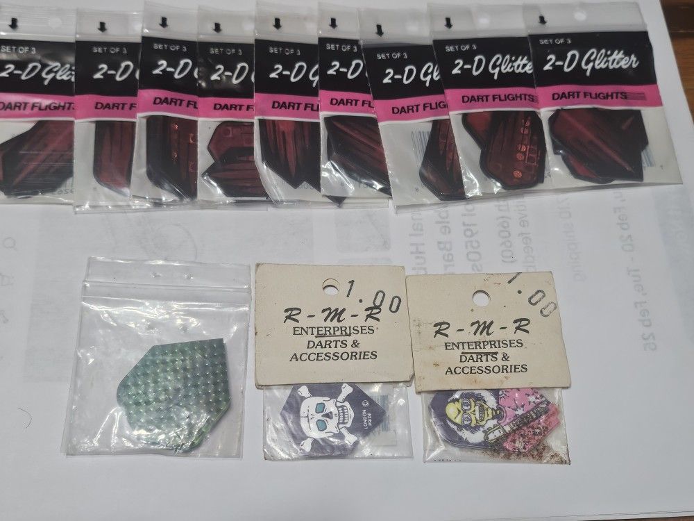 2-D Dart Glitter Flights ( Lot Of 12)