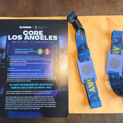 Core Los Angeles - 2 Day Wristbands - x2