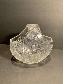 Vintage 6” Cut Glass Candy Dish