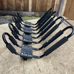 J-Bar Rack 2 Pairs Universal HD Kayak Carrier ，Kayak Roof Rack for 2 Kayaks for Canoe Boat Surf Ski Roof Top Mount On Car SUV Crossbar(2pairs)