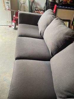 Gray Fabric 3-Seat Sofa