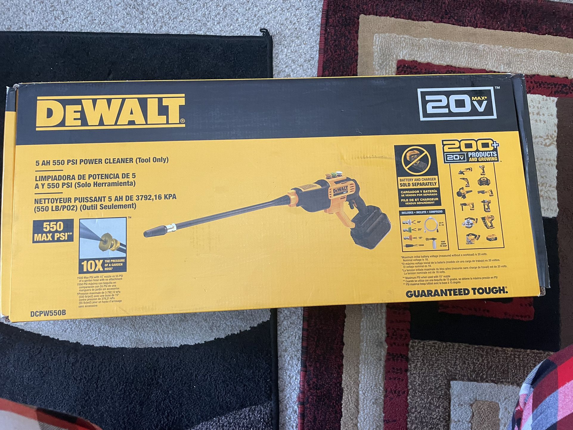 DEWALT 20V MAX 550 PSI 1.0 GPM Cold Water Cordless Electric Power