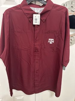 New 3XL Texas A&M Aggies Button-Down Fishing Shirt