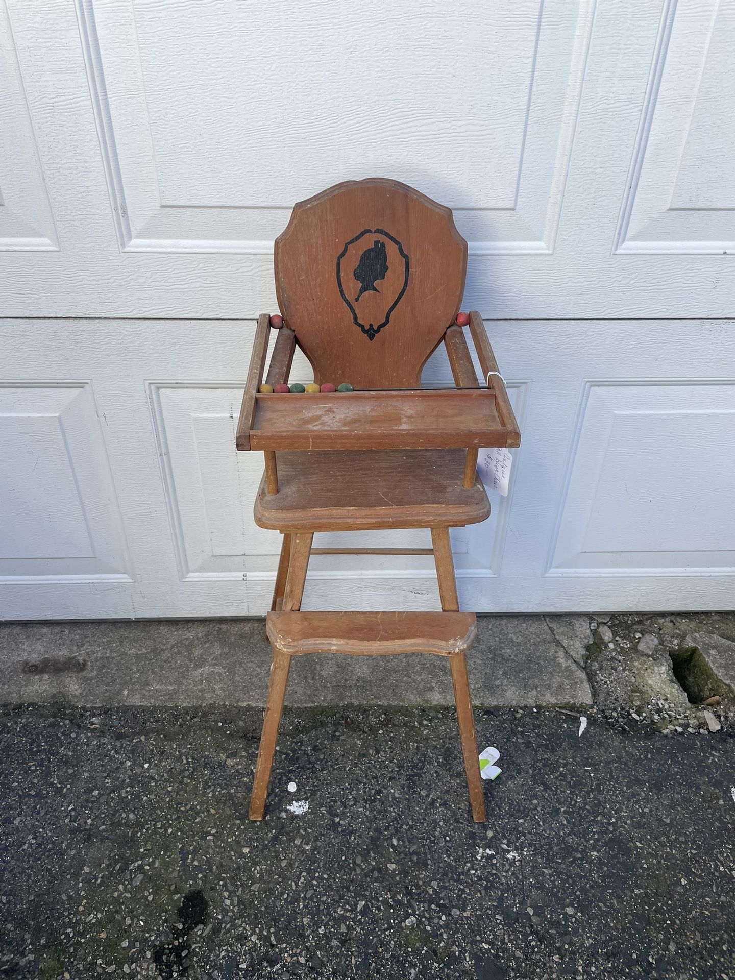 Antique Large Doll High Chair