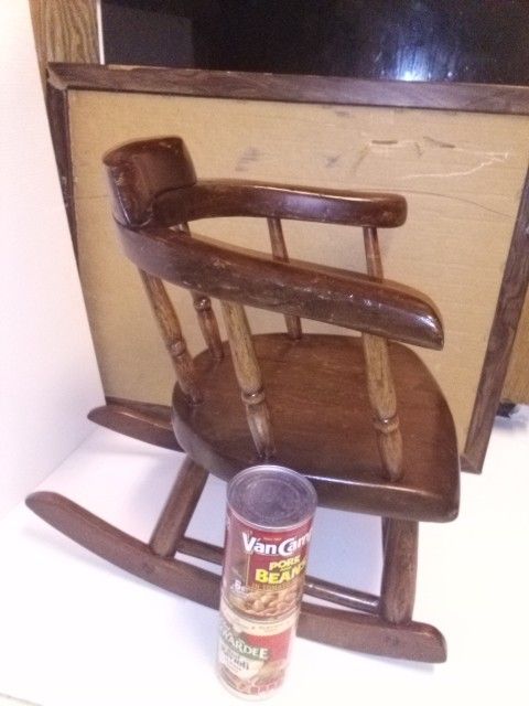 CHILD'S ROCKING CHAIR Antique Vintage Wooden Wood Children Small Furniture Household Seat