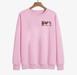 Pink Love, Peace, Cupid Sweater