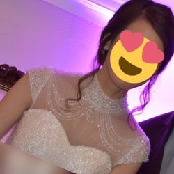 Wedding Gown Embellished With Crystals Off White Petite Small