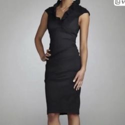 Xscape by Joanna Chen Black Ruffle Cocktail Dress - Size 20W