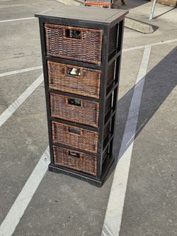 Wood storage rack 5 drawer