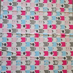Fabric! 100% Cotton Cool Cat Club by 3 wishes 1+ Super cute peek a boo cotton fabric by 3 wishes fabric! Dimensions: 34x43.5. Design great for anyone 