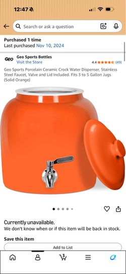 Ceramic 3-5 gallon water dispenser & stand