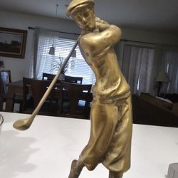 Bronze Golfer Statue