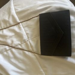 Nine West Crossbody / Clutch Bag – Black & Gold Chain