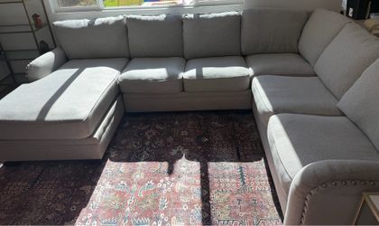 Modular sectional light gray