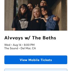 Alvvvays And The Beths August 14