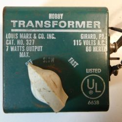 Louis Marx & Co. Inc. Cat. No. 327 7W Transformer with Original Cord (TR004)