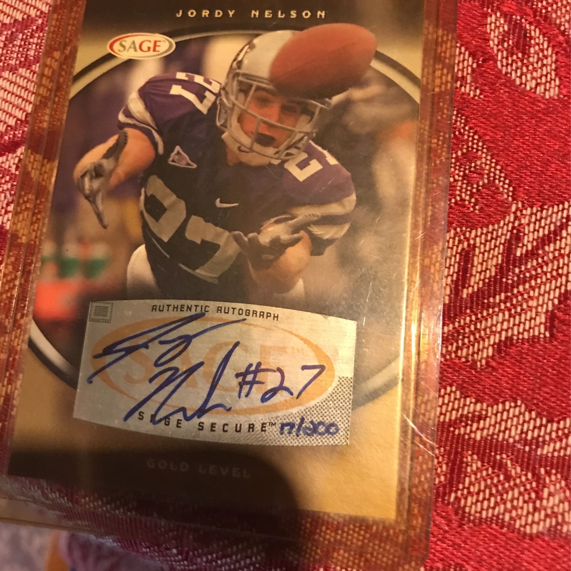 Jordy Nelson Autographed Rookie Card Numbered