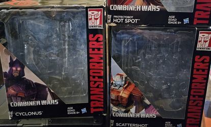 TRANSFORMERS BOXES w/INSERTS (SCATTERSHOR / HOT SPOT / CYCLONUS)