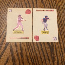 Vintage Mike Schmidt/Ryne Sandberg Stickers!!