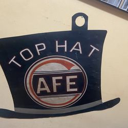 Vintage Top Hat Cafe Sign