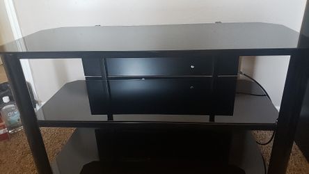 3 tier glass tv stand