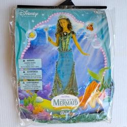 Disney The Little Mermaid Costume Small 7-8 Dress New Open Package