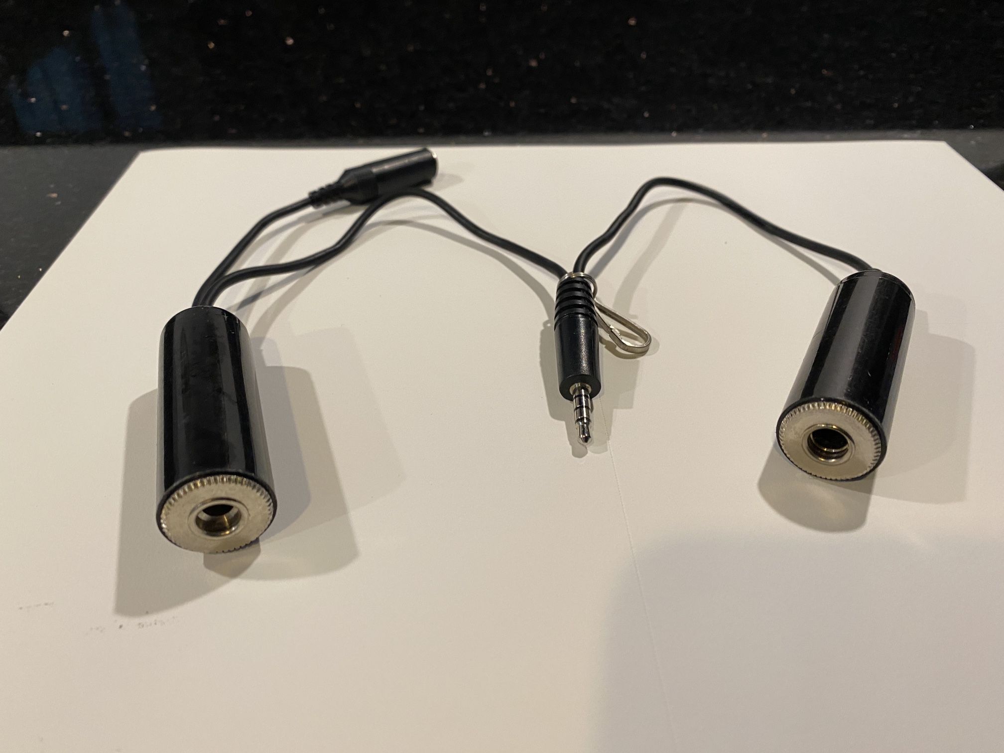 ICOM IC-A5 & IC-A23 Headset Adapter 9 1/4” Cable 2 Switchcraft Jacks & PTT Plug