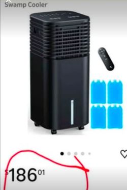 4-IN-1 Portable Air Conditioners, Evaporative Air Cooler w/4 Modes & 3 Speeds, 15H Timer for Smart Auto-off, 2-Gal Tank for 20H Cooling,17FT Remote,No