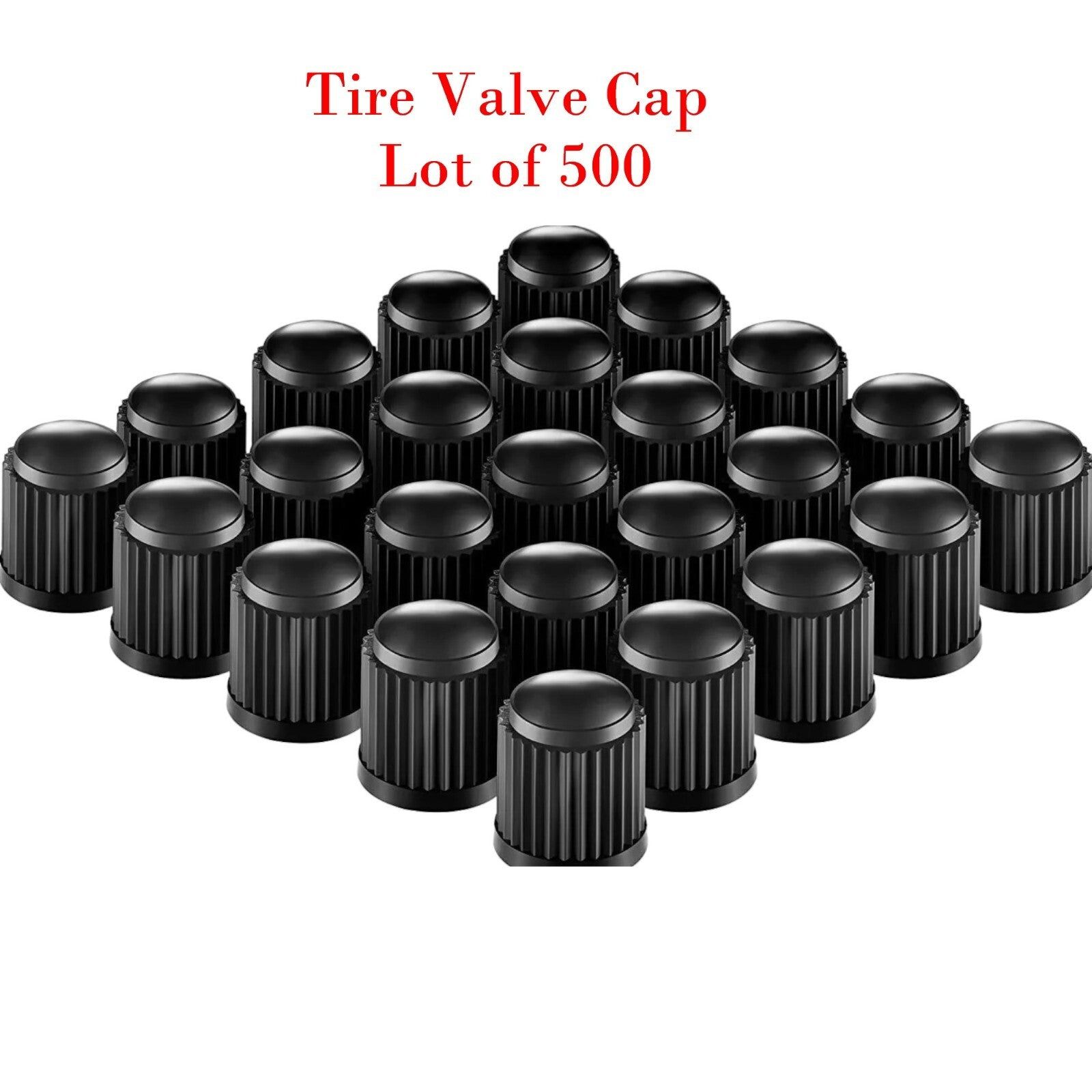 500 Caps Universal  Black Tire Valve Caps for TR412 TR413 TR414 TR418 20008 &