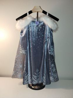 Disney Store Olaf's Frozen Adventure Elsa Costume Dress Child Size 4 EUC