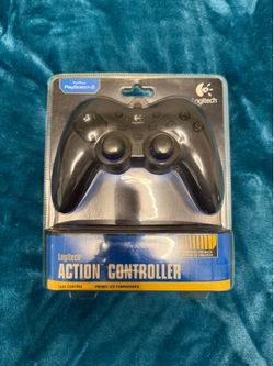 Logitech Action Controller Wired Gamepad for PS2/PS1 Dual Analog Turbo Vibration