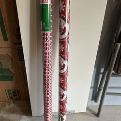 2 Gift Wrapping Paper Rolls Christmas Designs 