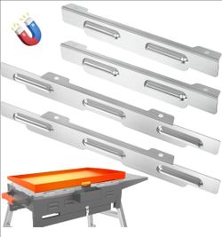 Stainless Wind Guards for Blackstone 28” Griddle Compatible with Rear Grease Cup