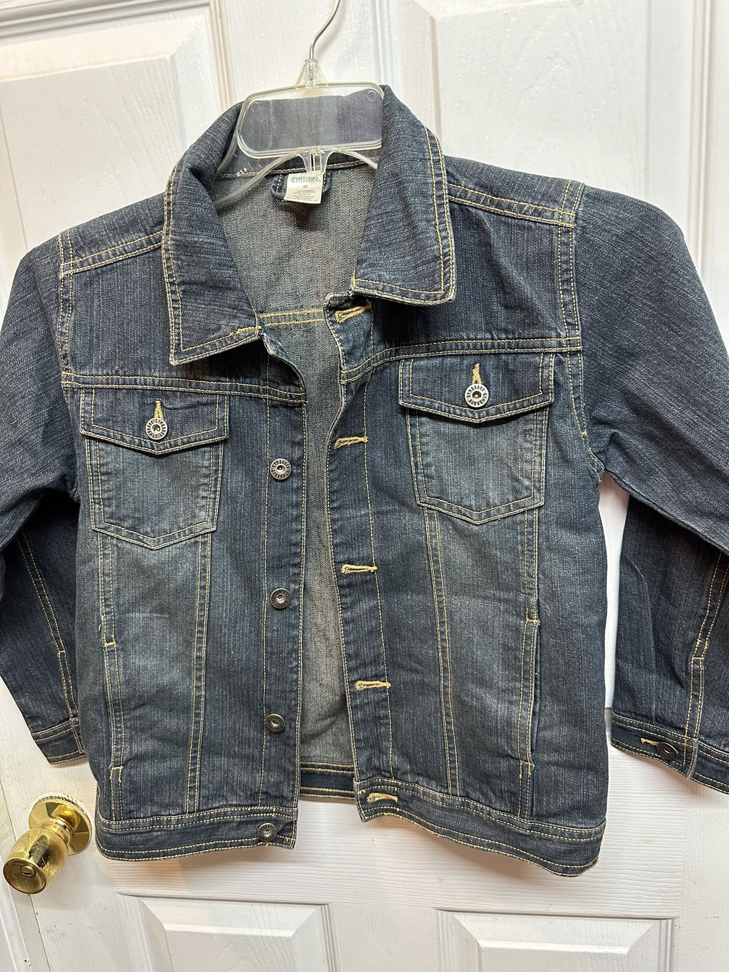 Gymbroee Blue Denim Jacket Size M 10-12 Youth Great Condition