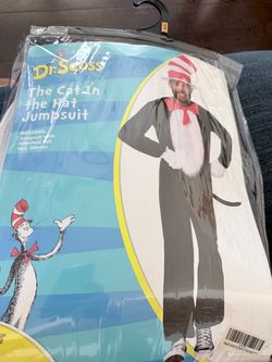 The cat in the hat jumpsuit costume