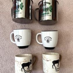 DRINKING / COFFEE MUGS (VINTAGE-NEW) NEVER USED (3 PAIRS) $10.00 / PAIR OR ALL FOR $25.00 