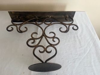 Wrought Iron Wall Candle Sconce