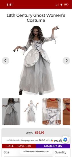 18th century women’s costume.