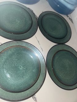 8 Porcelain Dishes Dinner Set with Dinner Plates