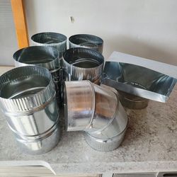 6" Straight Elbow Duct Fitting

