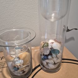 Tropical Nautical Glass Candle Holders  