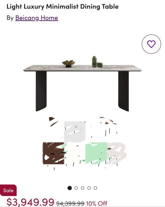 Mcm Modern Dinning Table  Title Top Open Box Delivery Available 