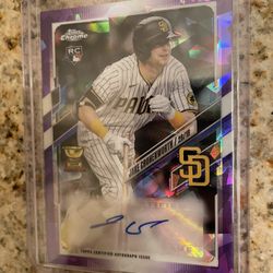 Topps Chrome Sapphire Purple Cracked Ice 7/10 Auto Jake Cronenworth Rc