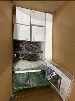 New Westin Outlaw Bumper Off Road Truck Square LED - 4 HyperQ LED Fog lights 2 Mounting Brackets - Part # 58-9915 - Silverado Ford RAM GMC Sprinter