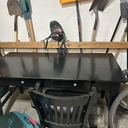 Black Desk with Chair