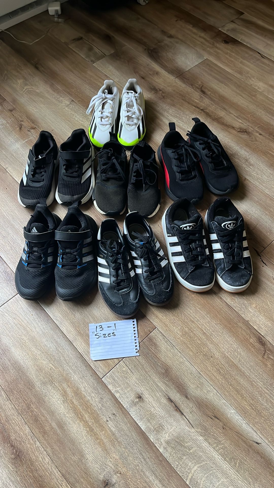 7 Pair Kids Shoes