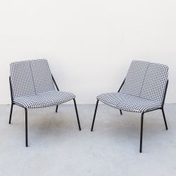 Upholstered Sling Lounge Chairs by m.a.d.
