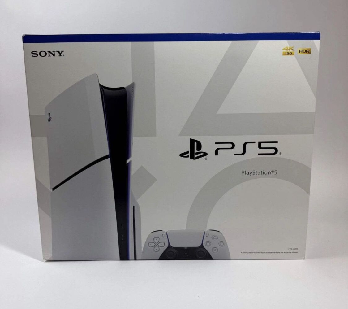 New Sony PlayStation 5 Slim Disc Edition PS5 1TB White Console Gaming System