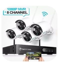 8CH 3/5MP WIFI NVR/DVR Outdoor Wireless Security Camera System CCTV...